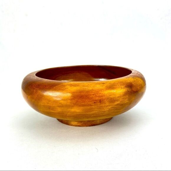 Wood trinkets key bowl marble colour, small planter, or catchall. - Picture 2 of 11